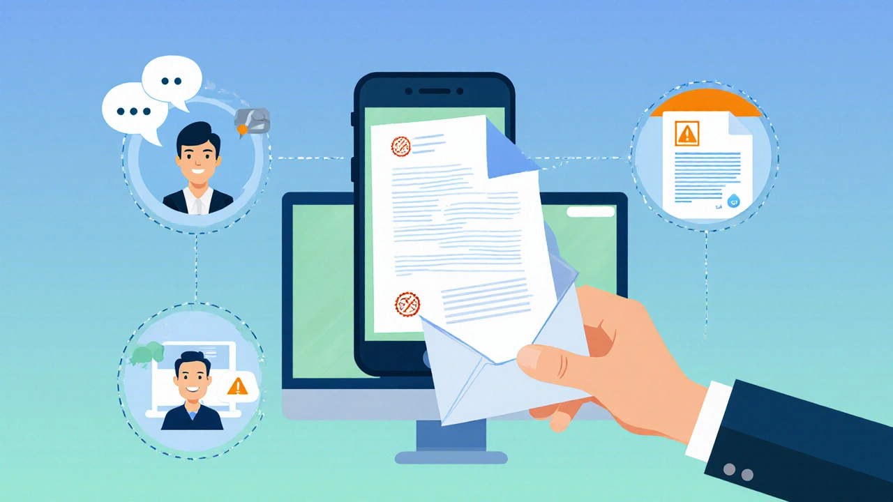 Illustration des moyens de contact et du courrier recommandé pour contester un paiement.