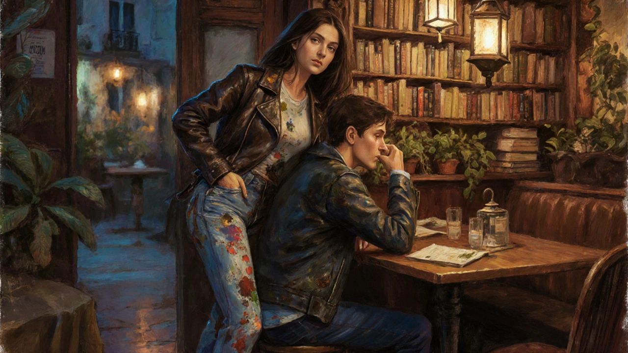 Un couple échange un regard complice dans un bar bohème du 10e arrondissement de Paris.