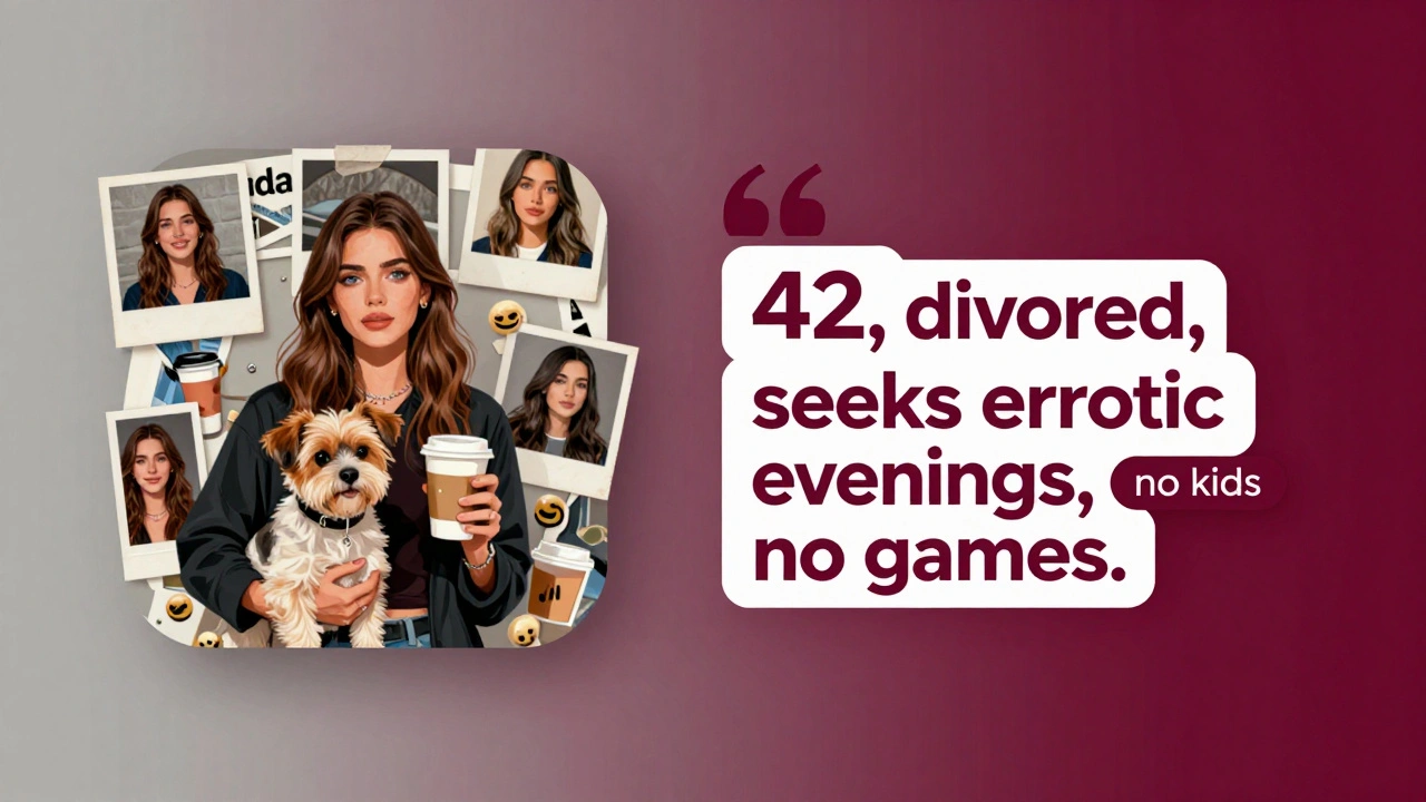 Comparaison visuelle entre un profil Tinder obsolète et un profil Feeld clair et direct, symbolisant la transition du faux-semblant à la sincérité.